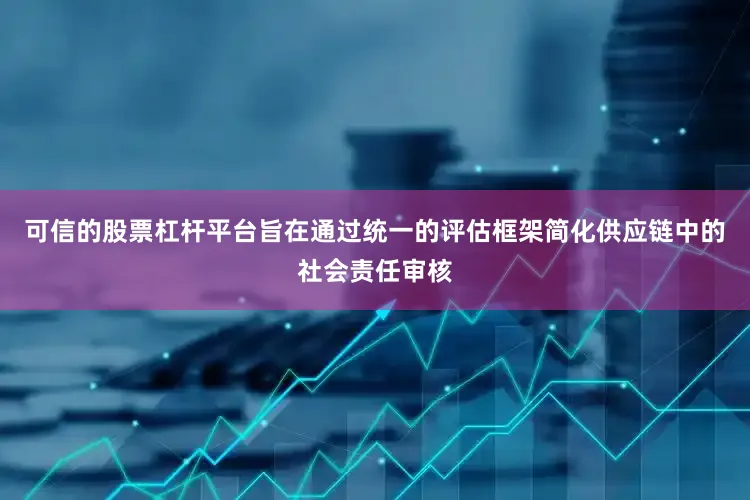 可信的股票杠杆平台旨在通过统一的评估框架简化供应链中的社会责任审核